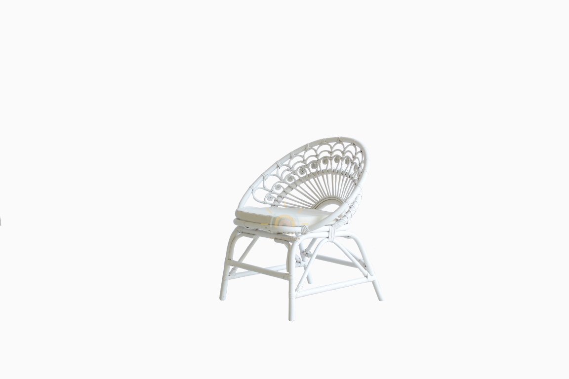 Silloncito Bohemian Rattan Chair White